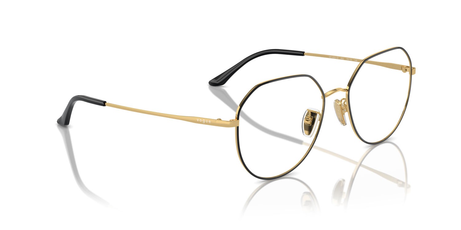 Occhiali da vista Vogue VO 4301D (352) colore top nero/oro forma irregolare lenti lente demo
