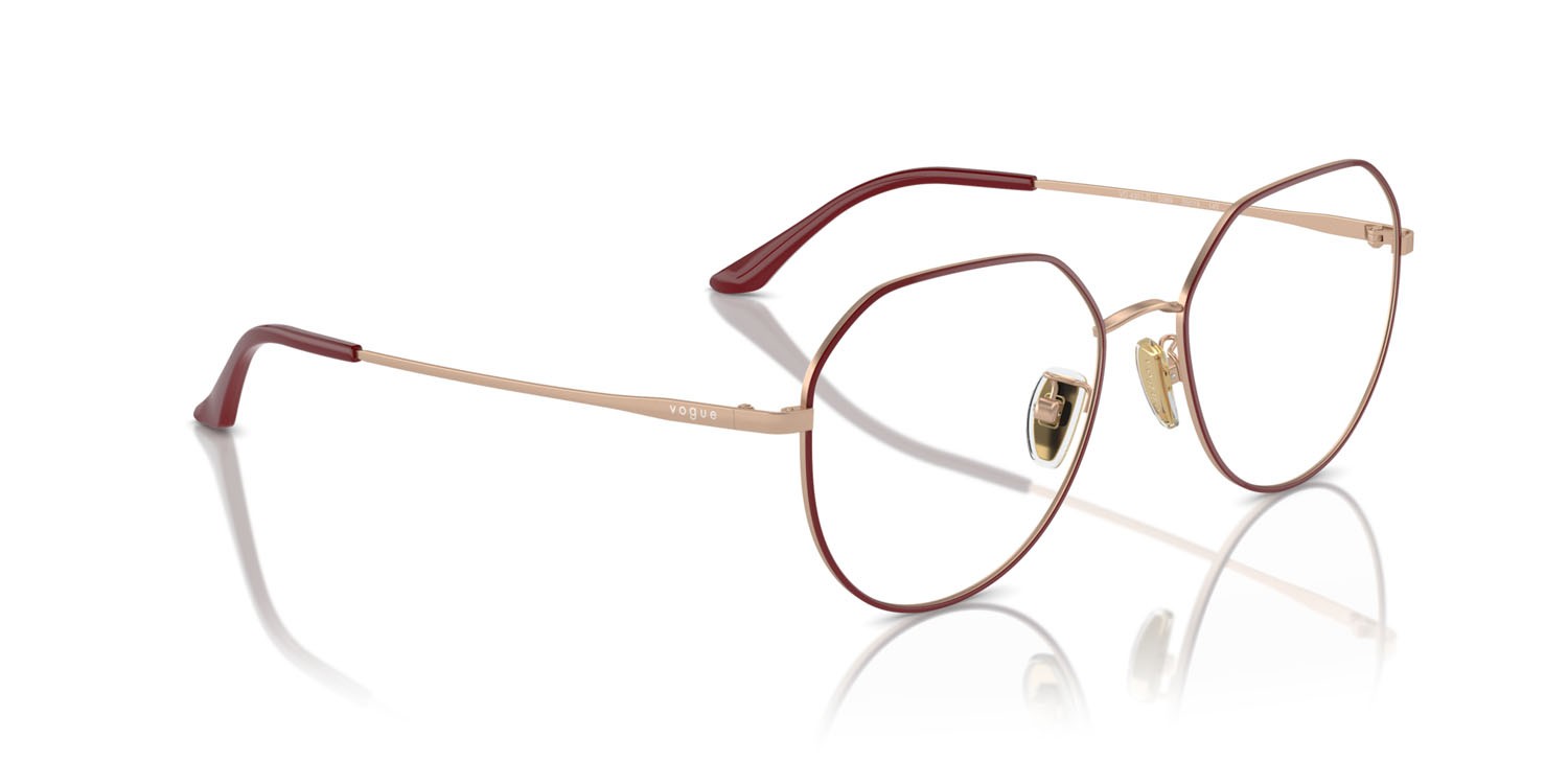 Eyeglasses Vogue VO 4301D (5089) color top fuchsia/matte rose gold shape irregular lenses lente demo
