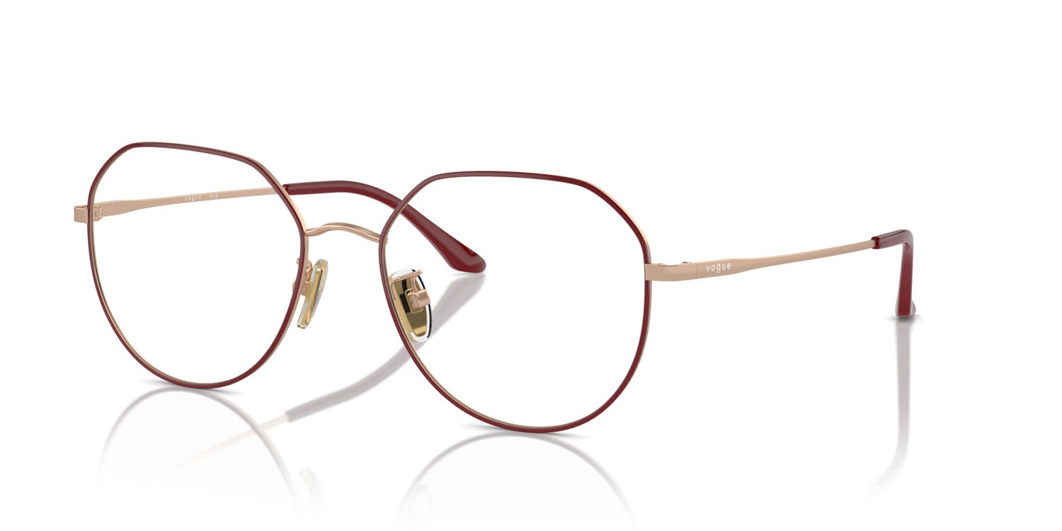 Eyeglasses Vogue VO 4301D (5089) color top fuchsia/matte rose gold shape irregular lenses lente demo