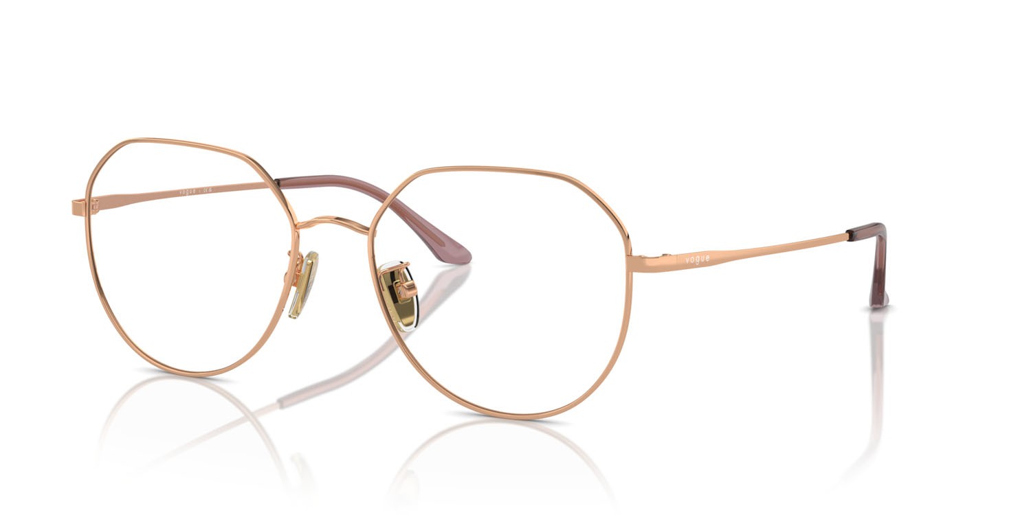 Eyeglasses Vogue VO 4301D (5152) color oro rose shape irregular lenses lente demo