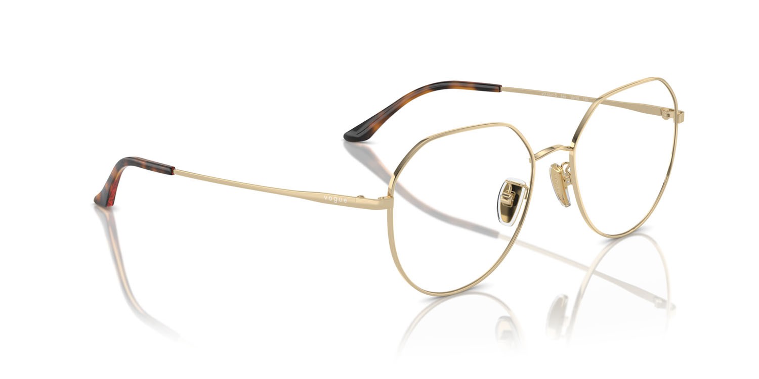 Eyeglasses Vogue VO 4301D (848) color oro pallido shape irregular lenses lente demo