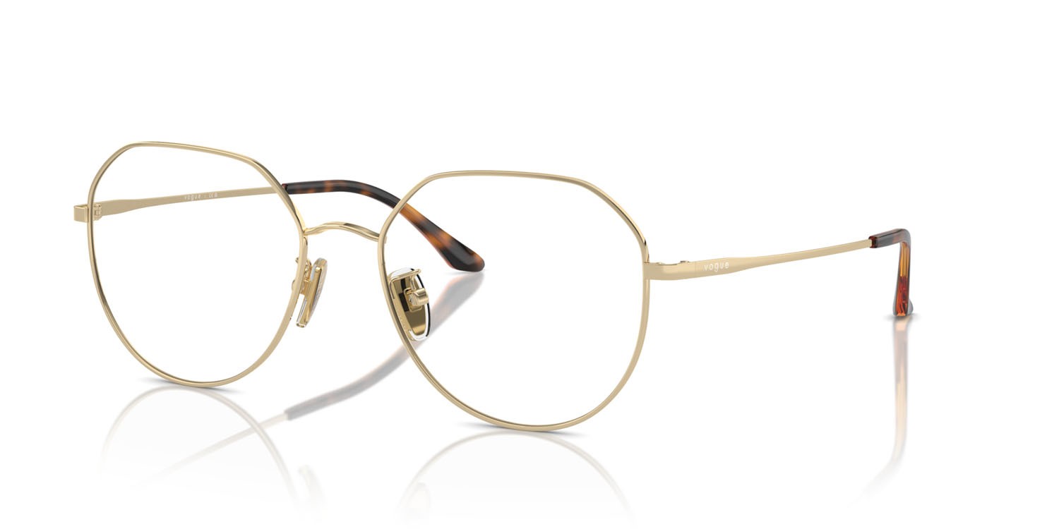 Eyeglasses Vogue VO 4301D (848) color oro pallido shape irregular lenses lente demo
