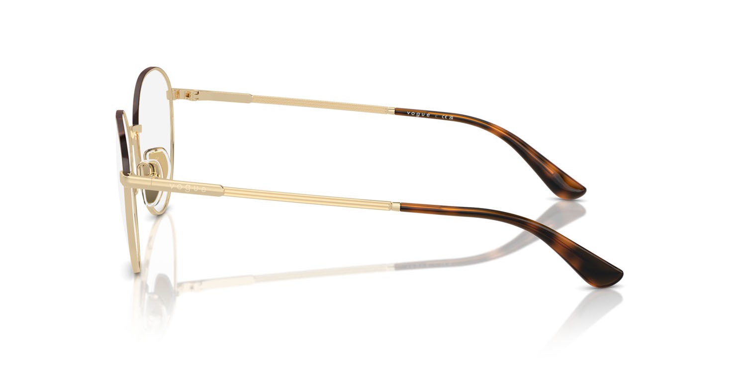 Brillen Vogue VO 4306 (848) farbe pale gold/top havana form rund gläser lente demo