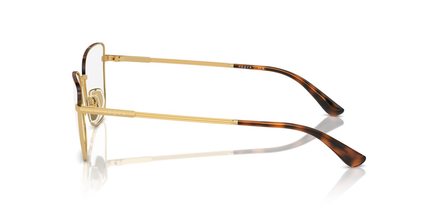Occhiali da vista Vogue VO 4307 (280) colore top havana/oro forma farfalla lenti lente demo