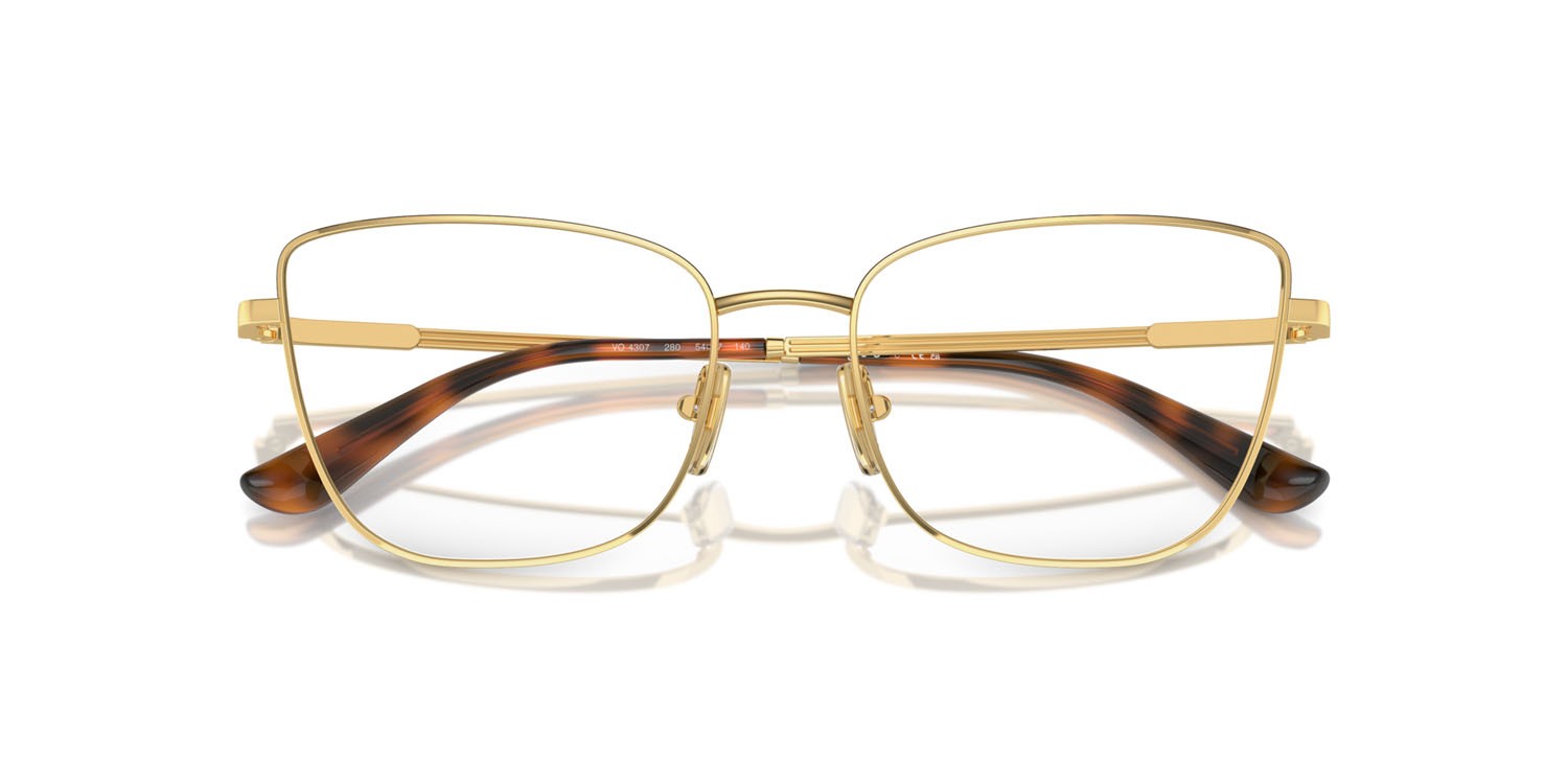 Occhiali da vista Vogue VO 4307 (280) colore top havana/oro forma farfalla lenti lente demo