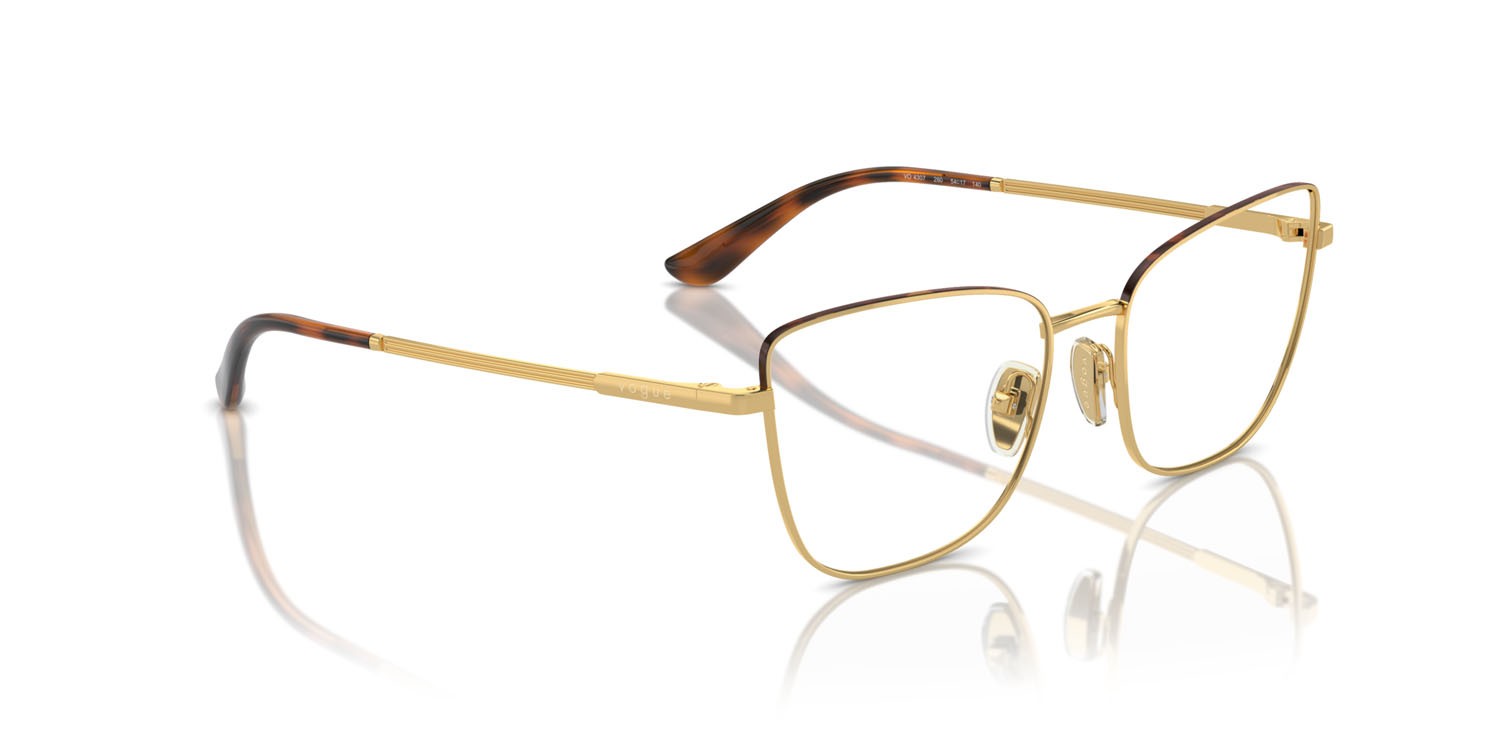 Occhiali da vista Vogue VO 4307 (280) colore top havana/oro forma farfalla lenti lente demo