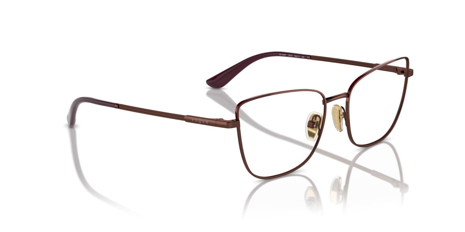Occhiali da vista Vogue VO 4307 (5074) colore copper/top bordeaux forma farfalla lenti lente demo