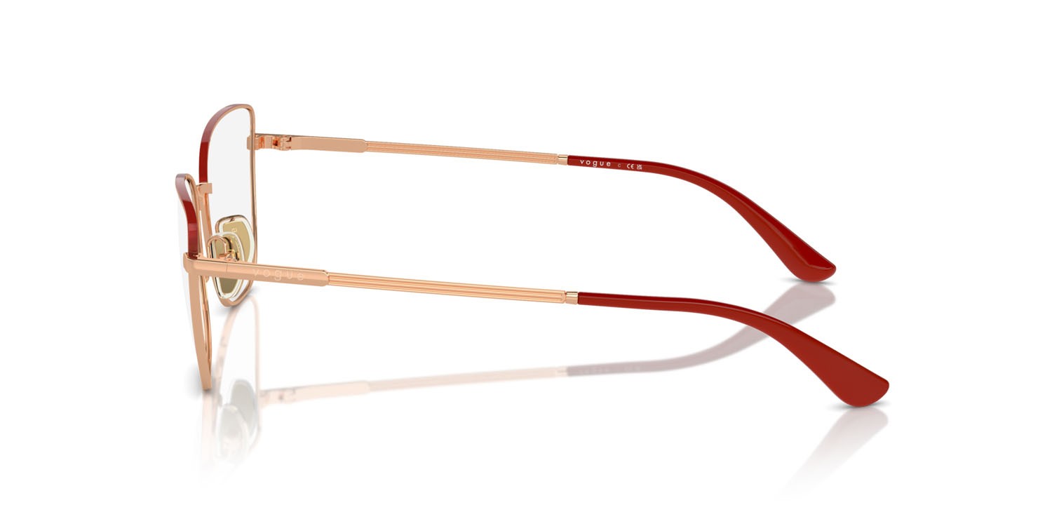 Brillen Vogue VO 4307 (5152) farbe rose gold/top red form schmetterling gläser lente demo