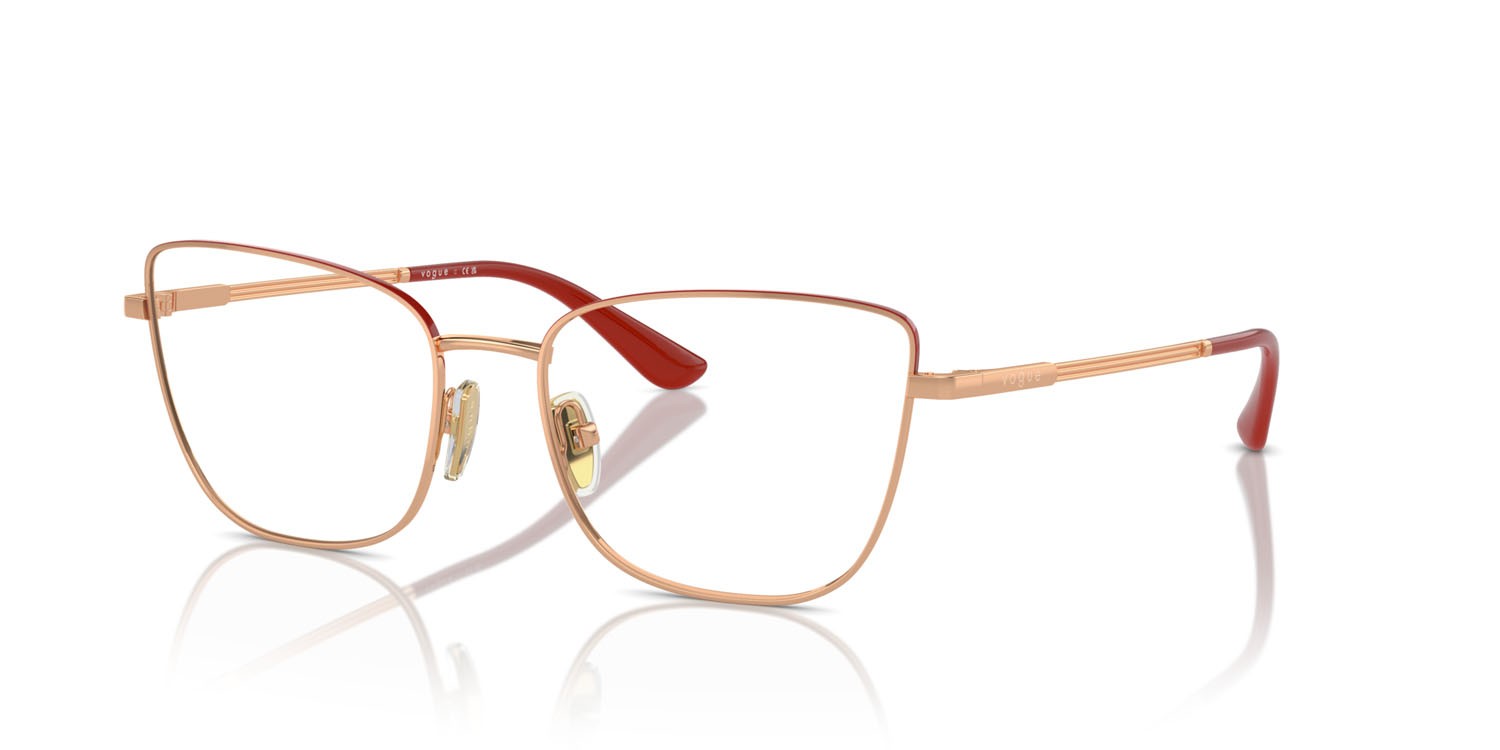 Brillen Vogue VO 4307 (5152) farbe rose gold/top red form schmetterling gläser lente demo