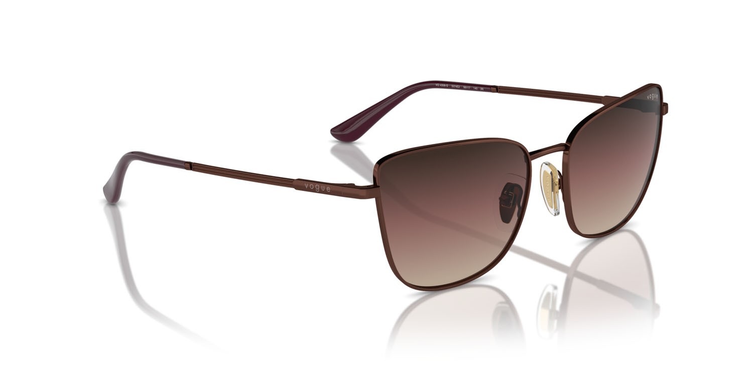 Sunglasses Vogue VO 4308S (5074E2) color rame shape butterfly lenses brown gradient purple black