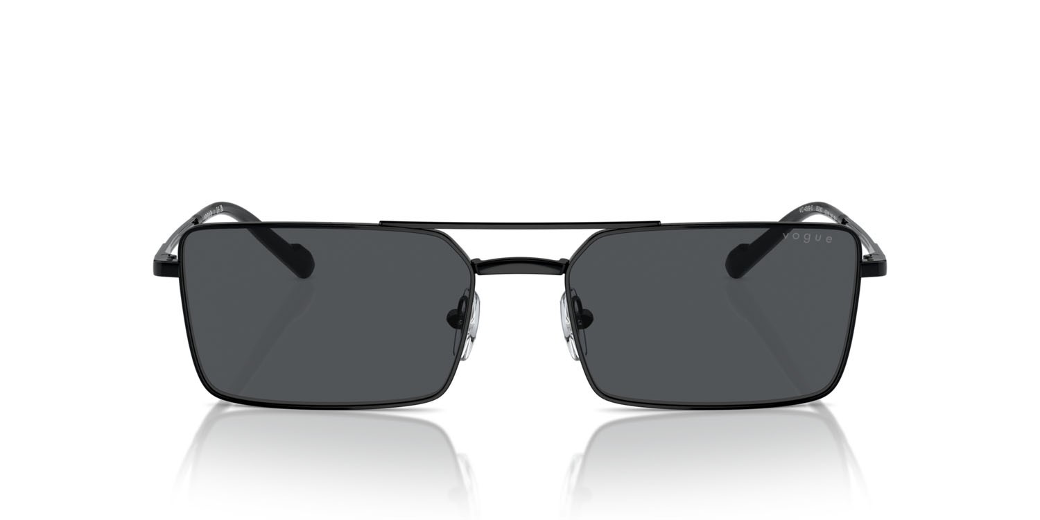 Occhiali da sole Vogue VO 4309S (352/87) colore nero forma rettangolare lenti grigio scuro