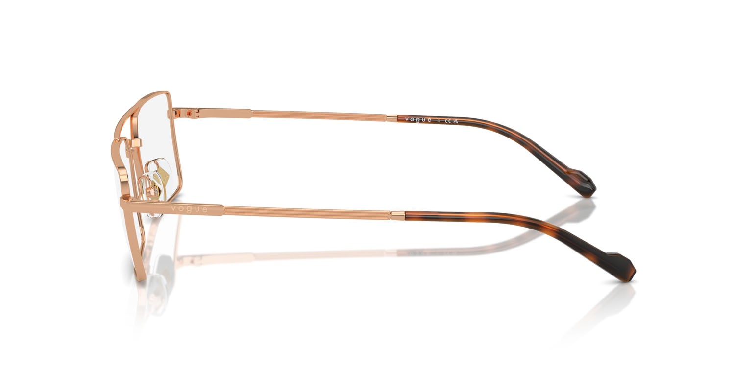 Eyeglasses Vogue VO 4310 (5152) color oro rose shape rectangle lenses lente demo