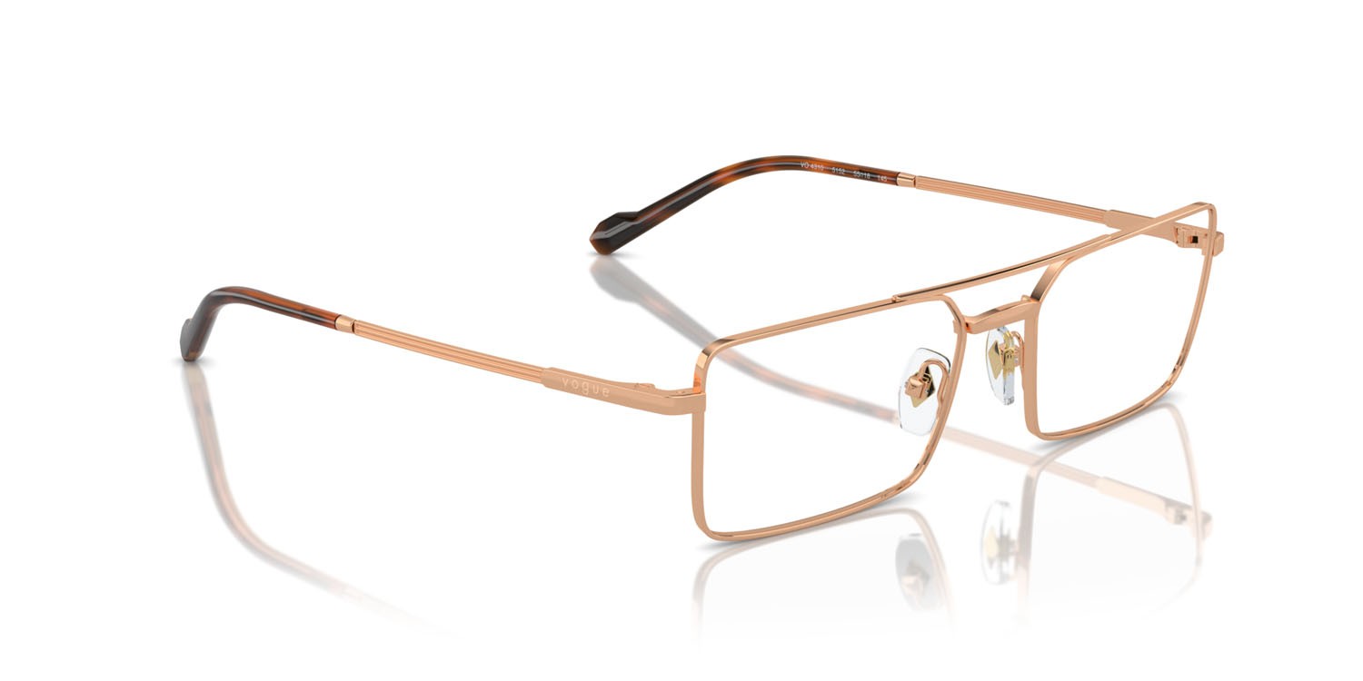 Eyeglasses Vogue VO 4310 (5152) color oro rose shape rectangle lenses lente demo