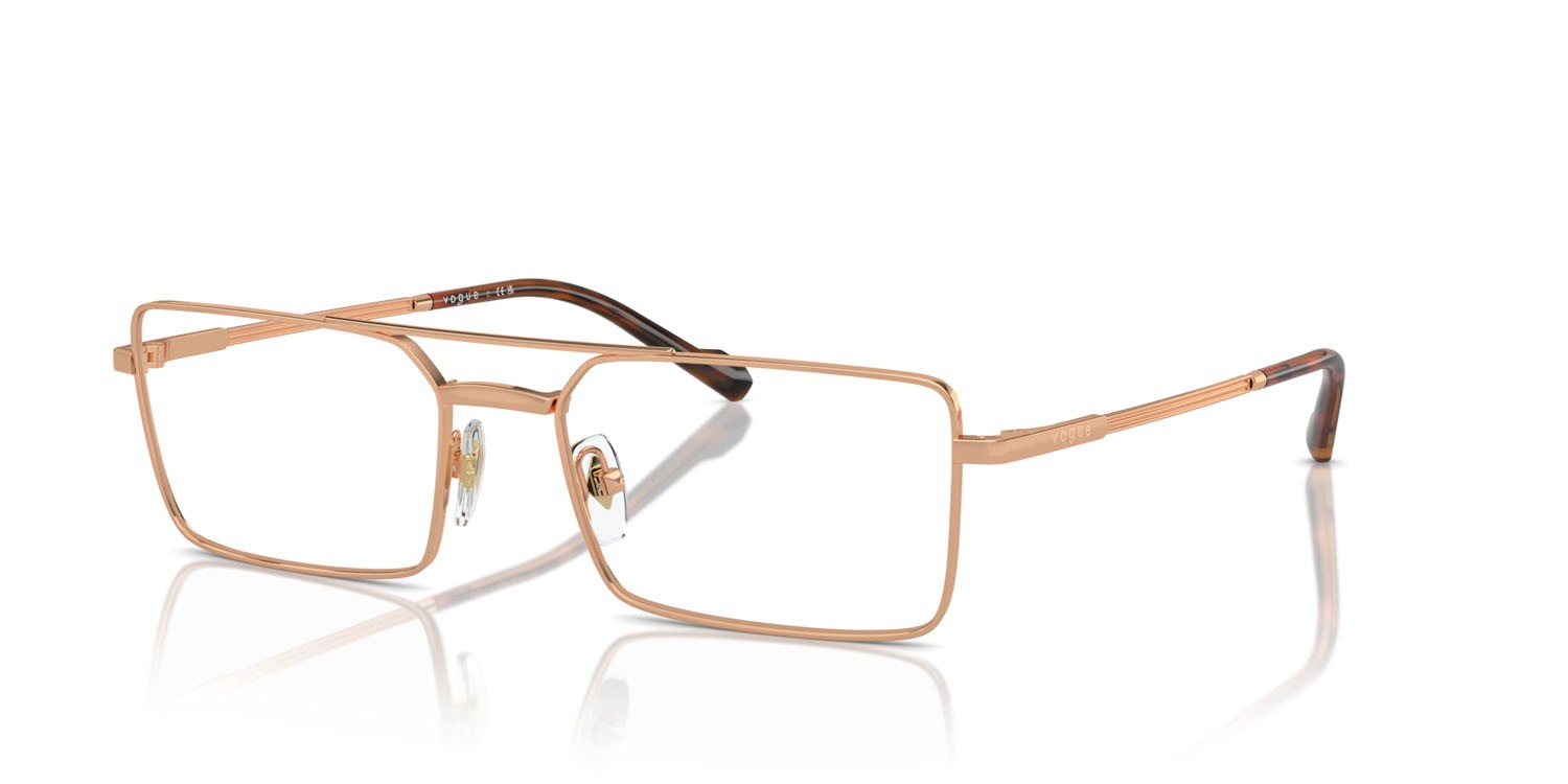 Eyeglasses Vogue VO 4310 (5152) color oro rose shape rectangle lenses lente demo