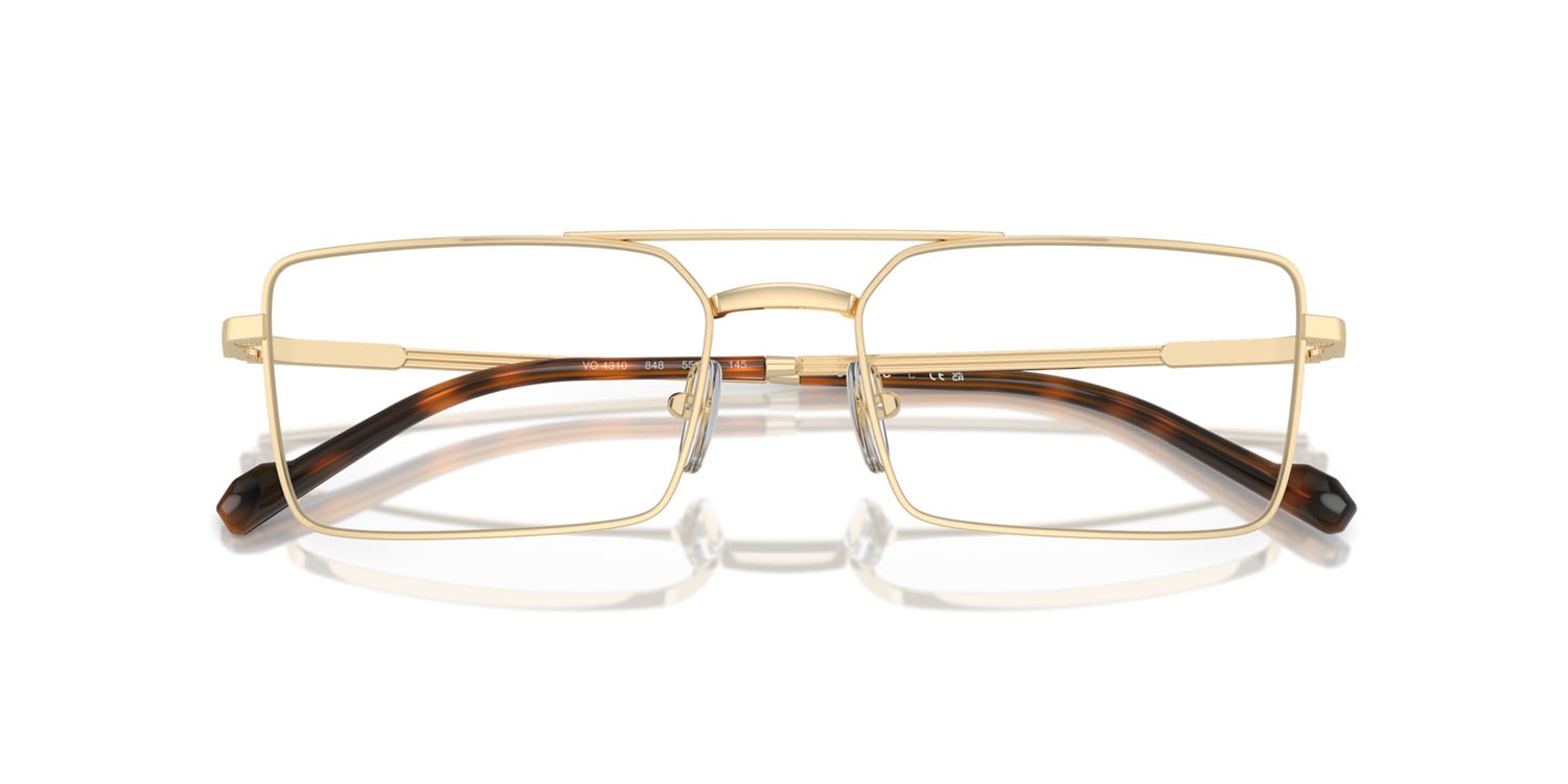 Eyeglasses Vogue VO 4310 (848) color oro pallido shape rectangle lenses lente demo