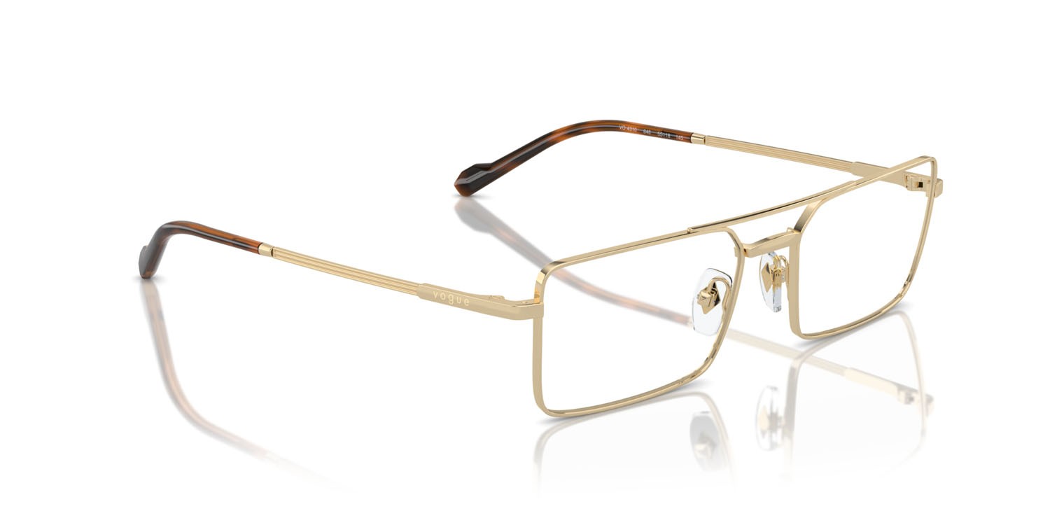 Eyeglasses Vogue VO 4310 (848) color oro pallido shape rectangle lenses lente demo