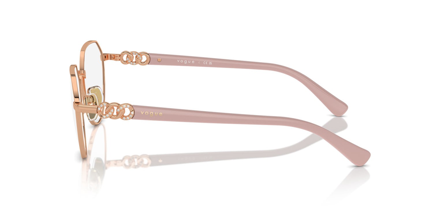 Eyeglasses Vogue VO 4311B (5152) color oro rose shape irregular lenses lente demo