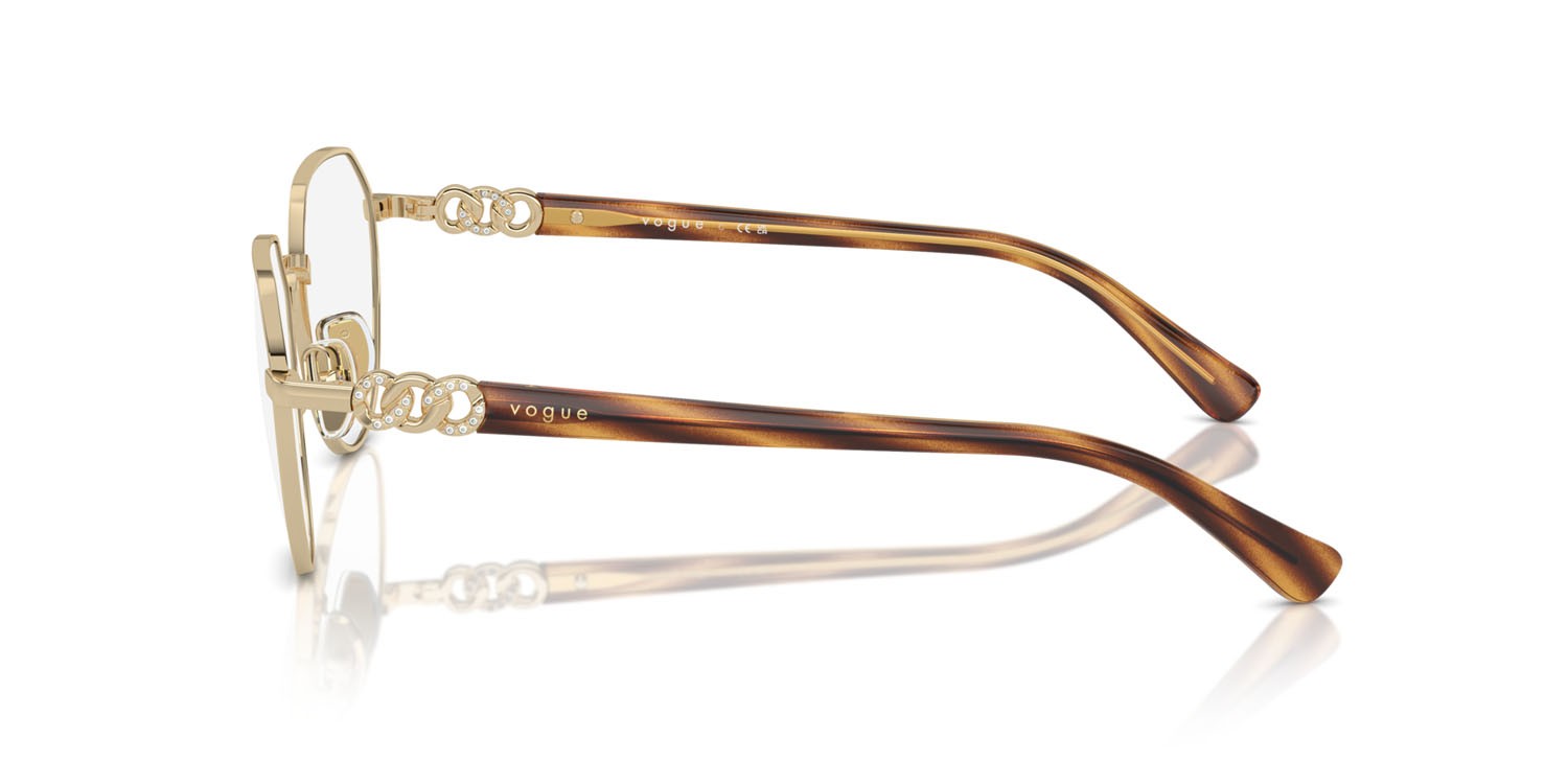 Eyeglasses Vogue VO 4311B (848) color oro pallido shape irregular lenses lente demo