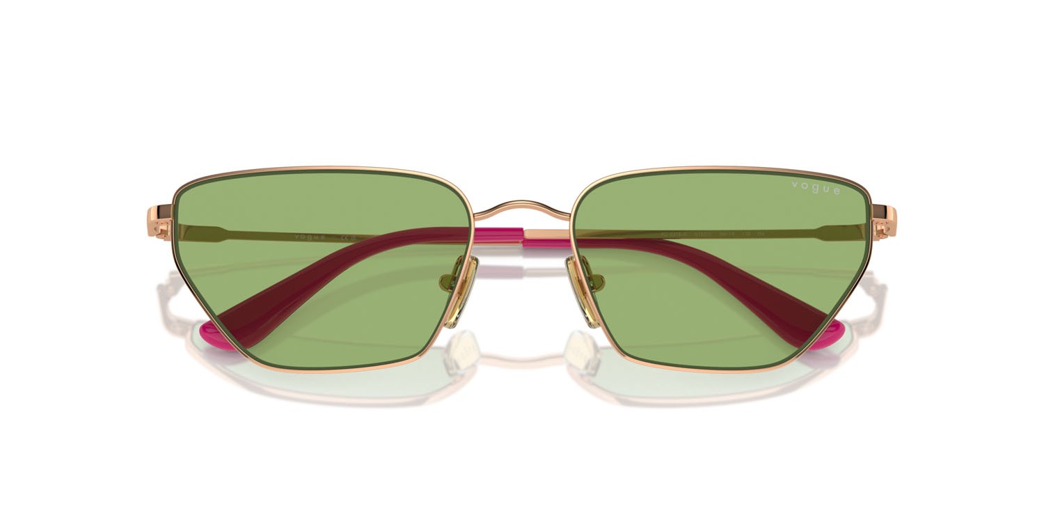 Sunglasses Vogue VO 4316S (5152/2) color oro rose shape irregular lenses verde