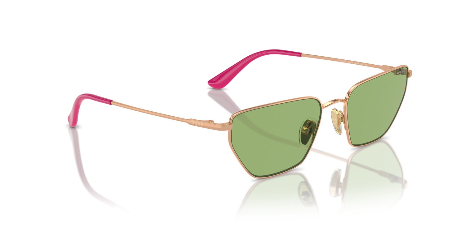 Sunglasses Vogue VO 4316S (5152/2) color oro rose shape irregular lenses verde