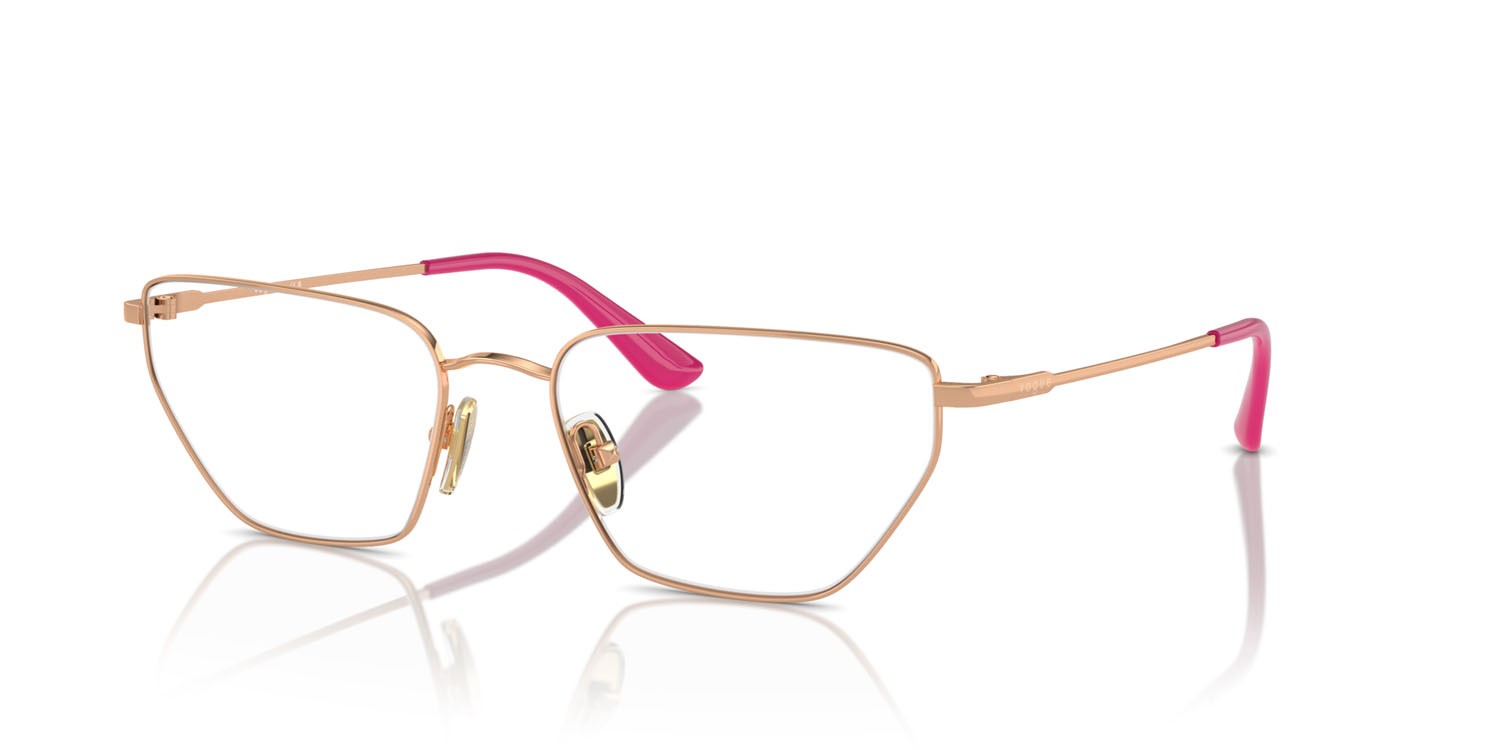 Eyeglasses Vogue VO 4317 (5152) color oro rose shape irregular lenses lente demo
