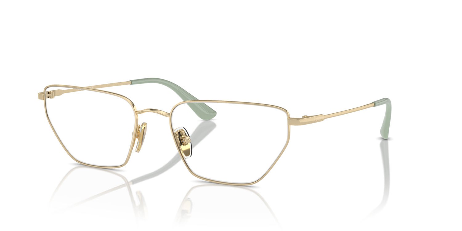 Eyeglasses Vogue VO 4317 (848) color oro pallido shape irregular lenses lente demo