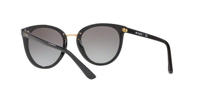 Occhiali da sole Vogue VO 5230S (W44/11) colore black forma farfalla lenti grey gradient