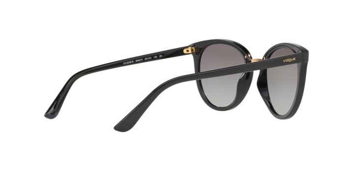 Occhiali da sole Vogue VO 5230S (W44/11) colore black forma farfalla lenti grey gradient