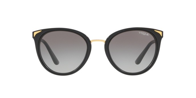 Occhiali da sole Vogue VO 5230S (W44/11) colore black forma farfalla lenti grey gradient