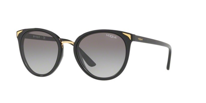 Occhiali da sole Vogue VO 5230S (W44/11) colore black forma farfalla lenti grey gradient