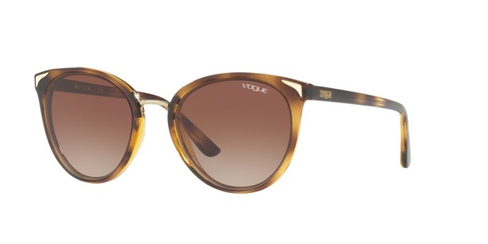Sunglasses Vogue VO 5230S (W65613) color dark havana shape butterfly lenses brown gradient