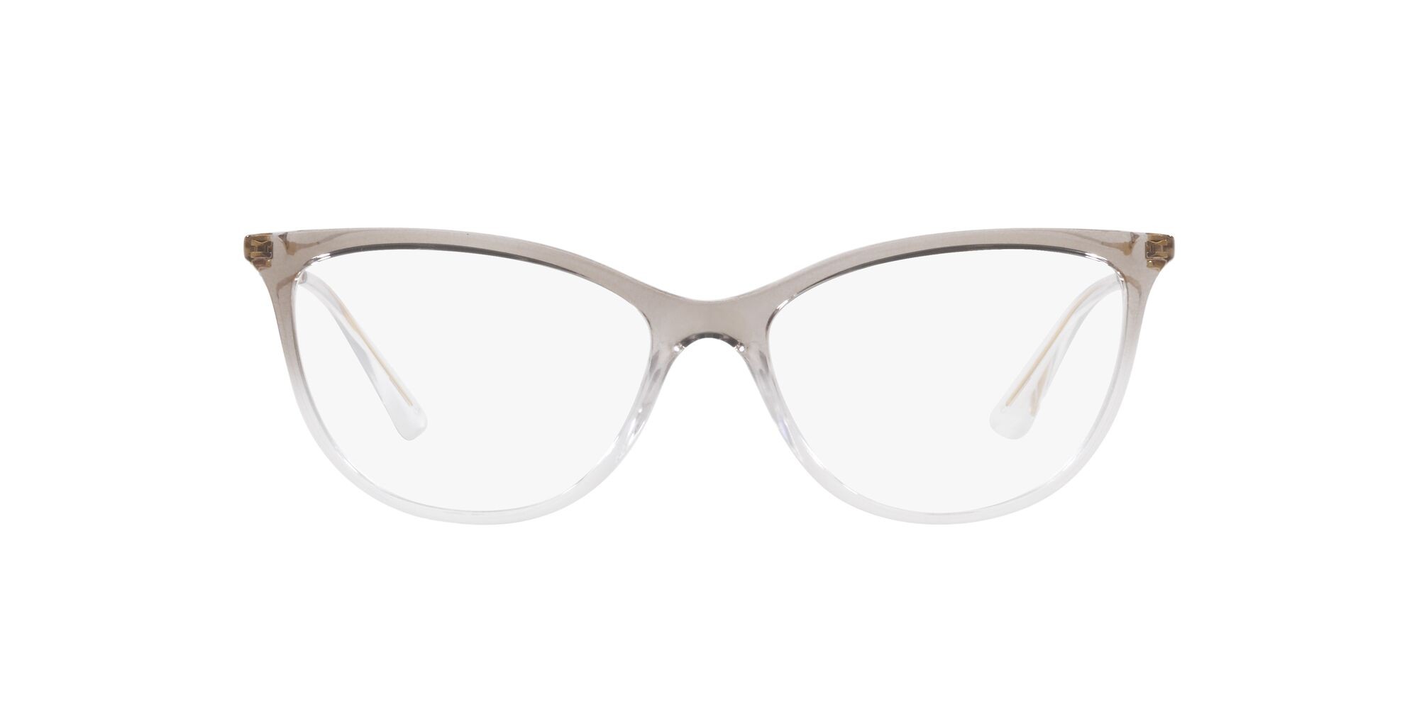 Occhiali da vista Vogue VO 5239 (2736) colore top marrone sfumato/crystal forma cat eye lenti lente demo