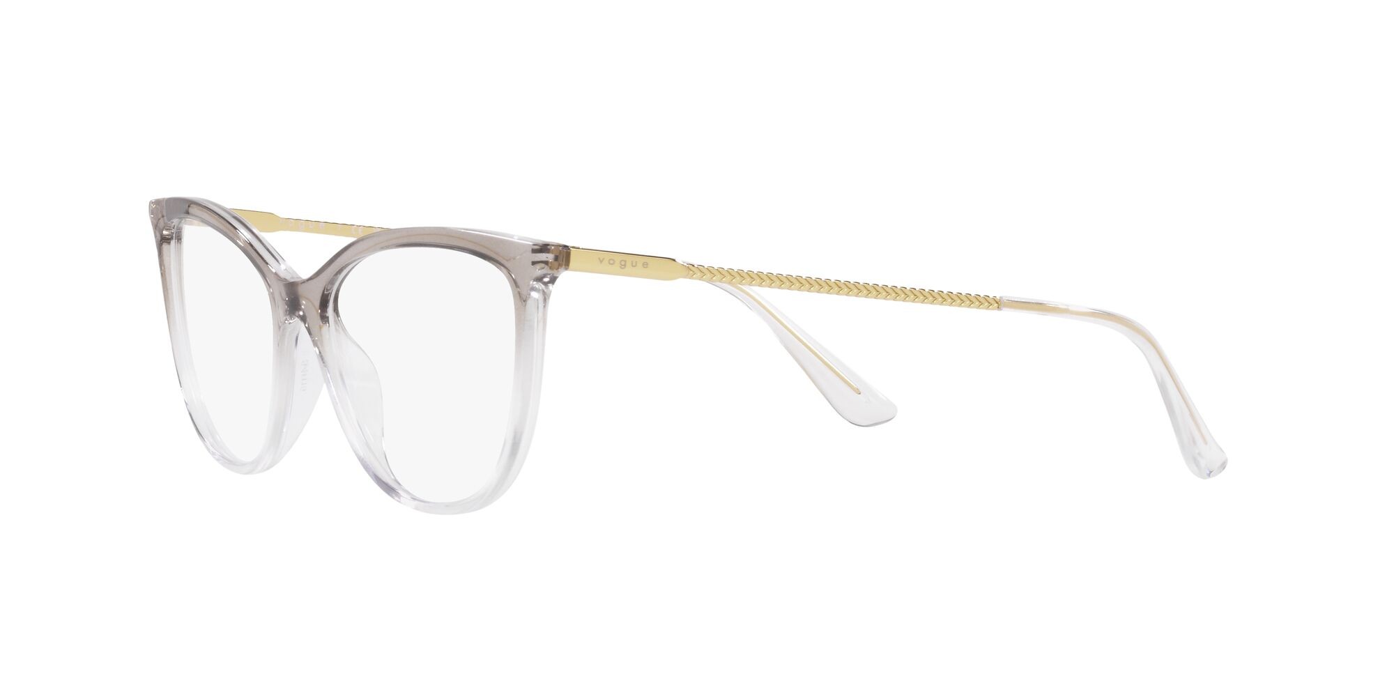 Occhiali da vista Vogue VO 5239 (2736) colore top marrone sfumato/crystal forma cat eye lenti lente demo