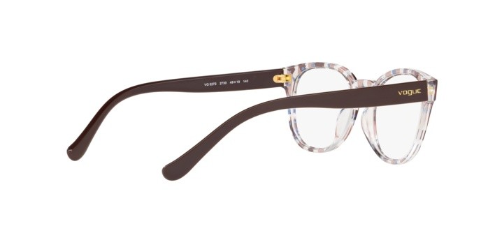 Brillen Vogue VO 5272 (2730) farbe text stripes brown/blue transp form quadratisch gläser demo lens