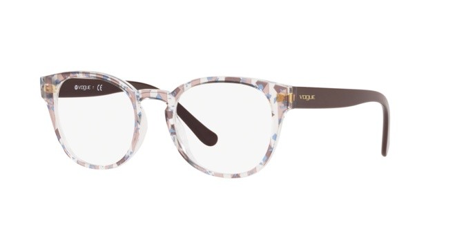 Brillen Vogue VO 5272 (2730) farbe text stripes brown/blue transp form quadratisch gläser demo lens