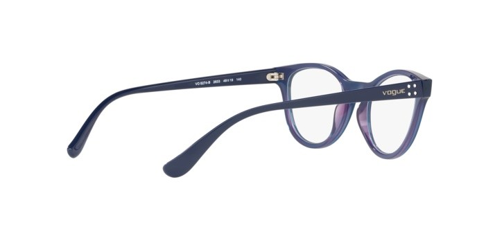 Brillen Vogue VO 5274B (2633) farbe transp blue/transp light viole form cat-eye gläser demo lens