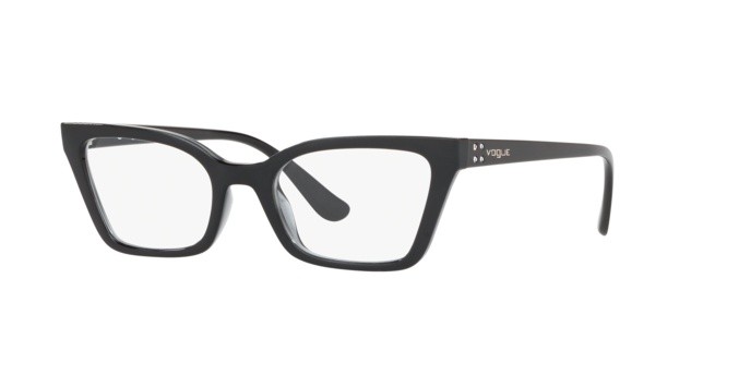 Occhiali da vista Vogue VO 5275B (2385) colore top black/transparent grey forma rettangolare lenti demo lens