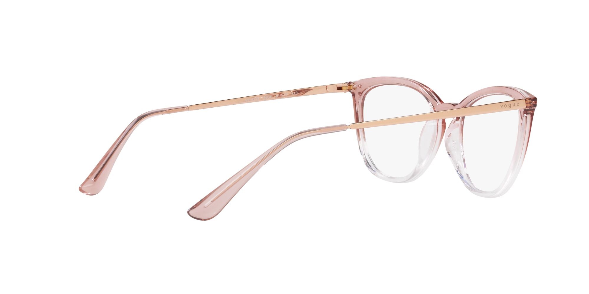 Eyeglasses Vogue VO 5276 (3034) color top gradient pink/crystal shape cat eye lenses lente demo