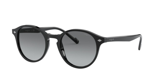 Occhiali da sole Vogue VO 5327S (W44/11) colore black forma pantos lenti grey gradient
