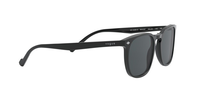 Occhiali da sole Vogue VO 5328S (W44/87) colore black forma quadrato lenti dark grey