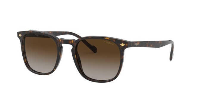 Occhiali da sole Vogue VO 5328S (W65613) colore dark havana forma quadrato lenti brown gradient