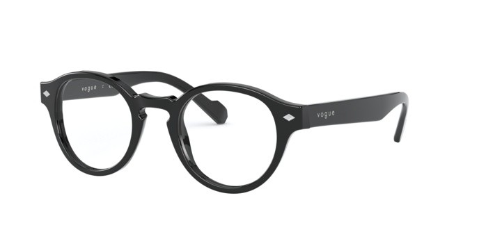 Brillen Vogue VO 5332 (W44) farbe black form rund gläser demo lens