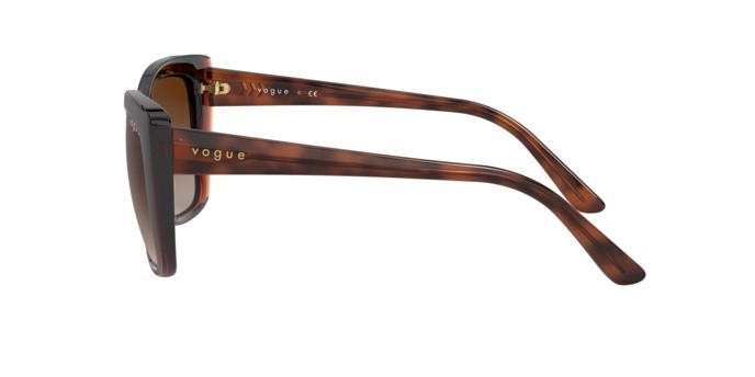 Sunglasses Vogue VO 5337S (238613) color dark havana shape square lenses brown gradient