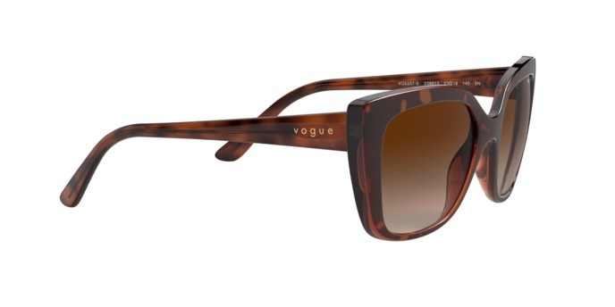 Sunglasses Vogue VO 5337S (238613) color dark havana shape square lenses brown gradient