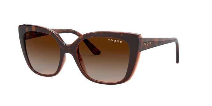 Sunglasses Vogue VO 5337S (238613) color dark havana shape square lenses brown gradient