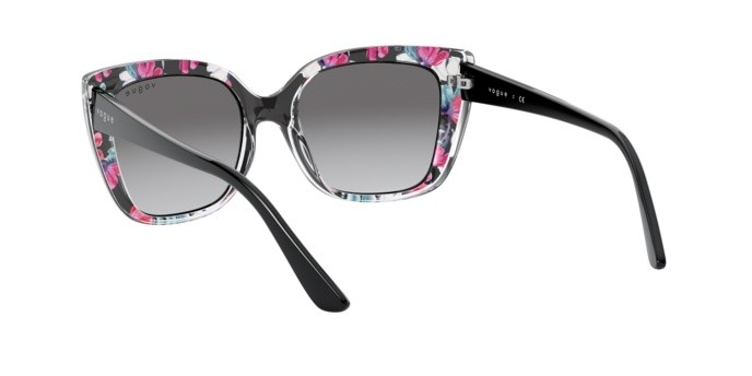 Occhiali da sole Vogue VO 5337S (283911) colore top black/serigraphy forma quadrato lenti grey gradient