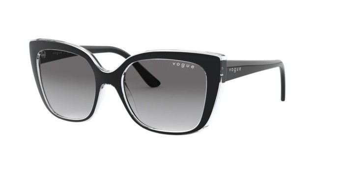 Occhiali da sole Vogue VO 5337S (283911) colore top black/serigraphy forma quadrato lenti grey gradient