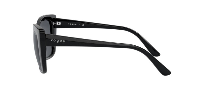 Occhiali da sole Vogue VO 5337S (W44/87) colore black forma quadrato lenti grey