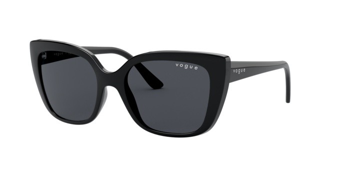 Occhiali da sole Vogue VO 5337S (W44/87) colore black forma quadrato lenti grey