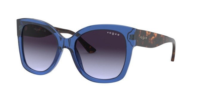 Sunglasses Vogue VO 5338S (28304Q) color transparent blue shape square lenses light violet gradient dark gre